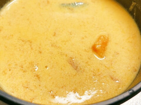 ほっこり♡かぼちゃの豆乳味噌スープ